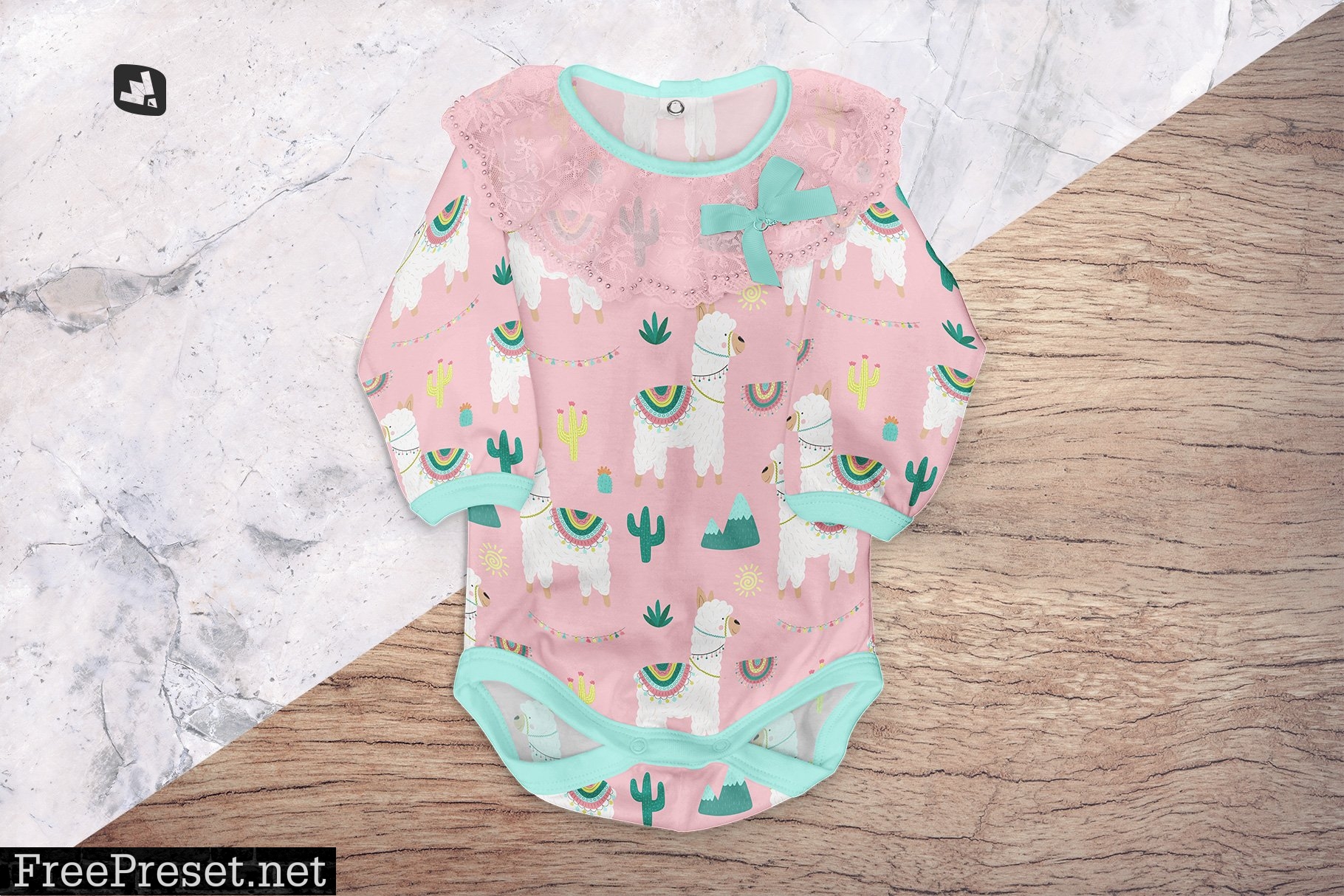 Baby Girl's Onesie Mockup 5134268