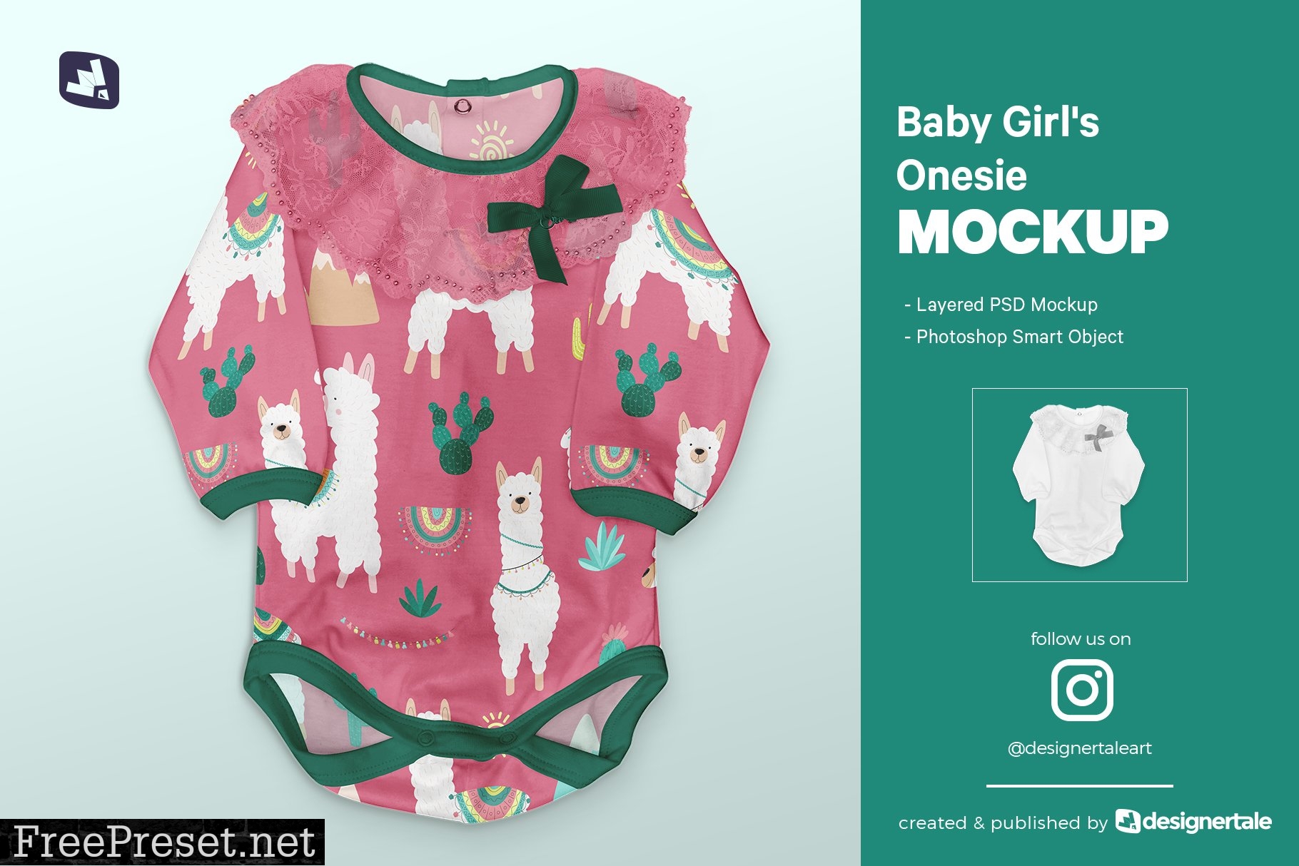 Baby Girl's Onesie Mockup 5134268