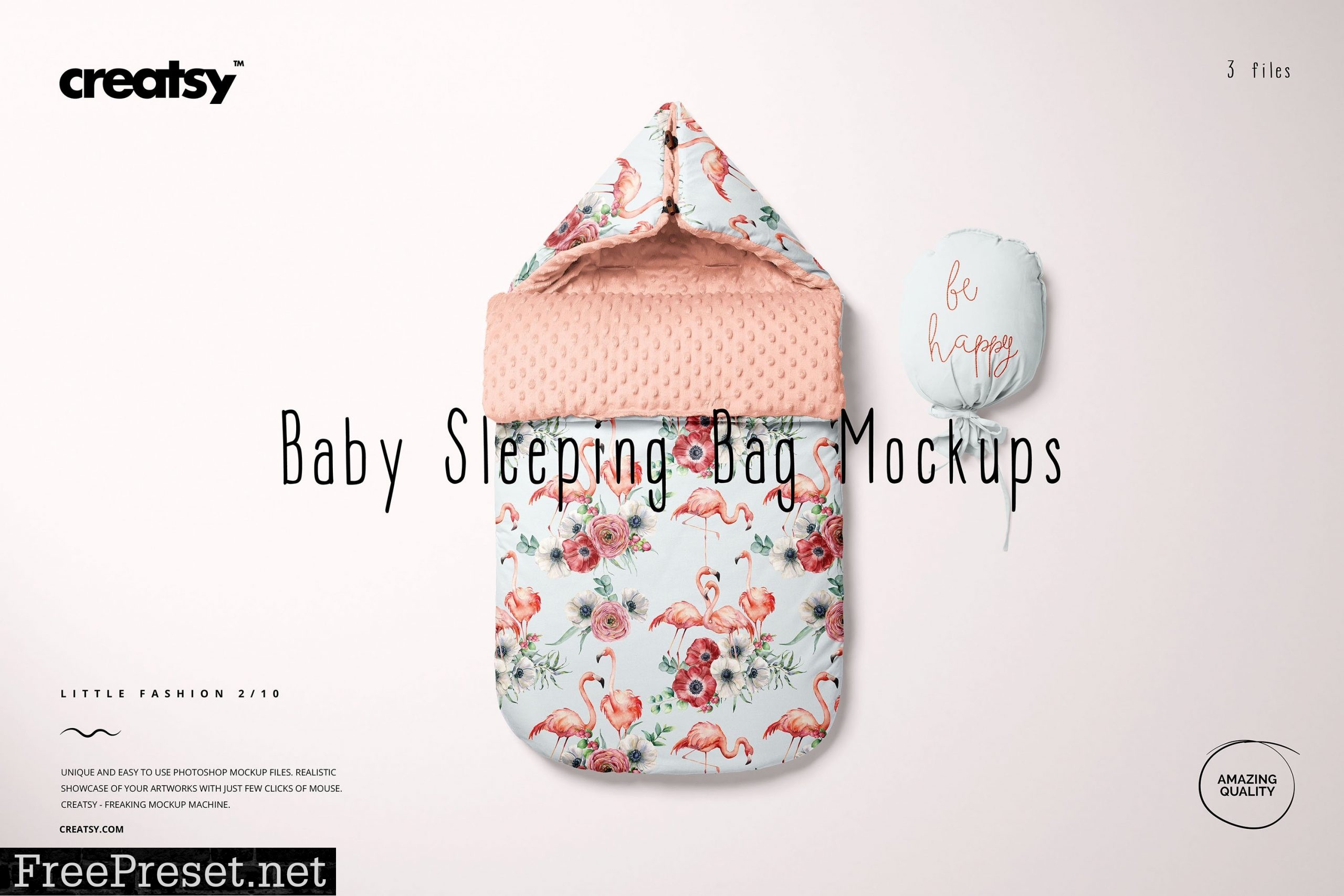 Baby Sleeping Bag Mockup Set 5592047