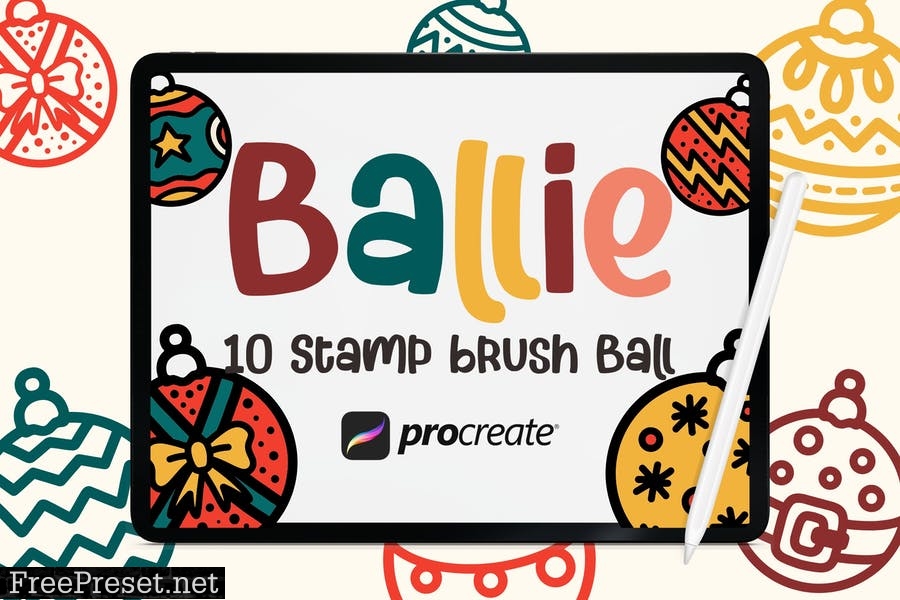 Ballie - 10 Ball Stamp Brushes 7VZVNDZ