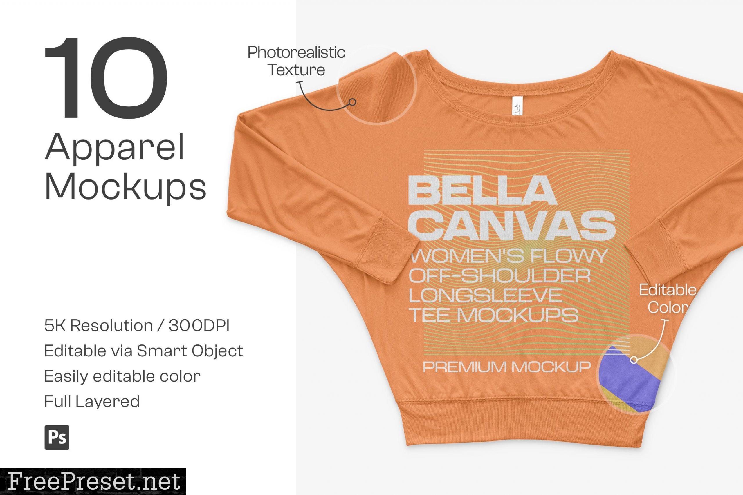 Bella Canvas 8850 Flowy Tee Mockups 6325259