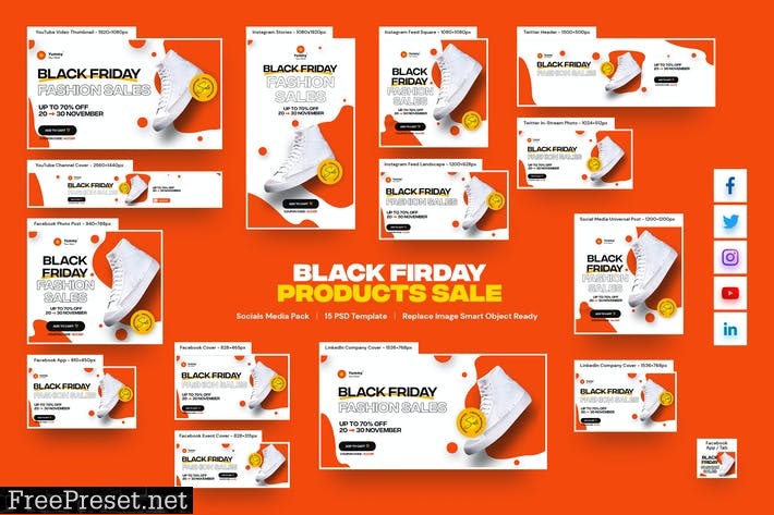 Black Friday Products Sale Social Media Pack LPLMZQH