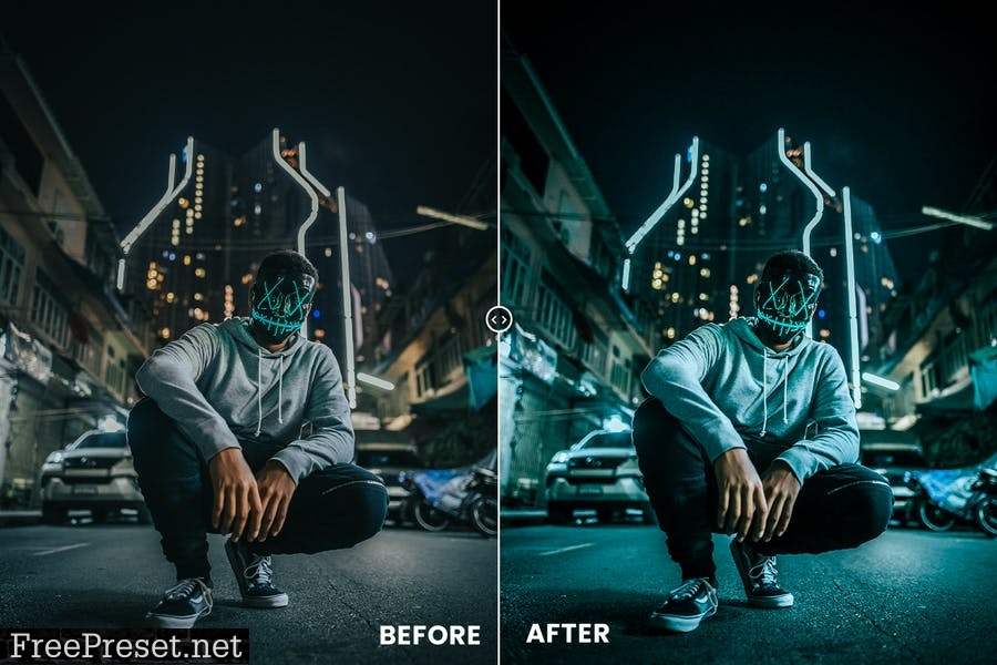 Blue Night Action & Lightrom Presets