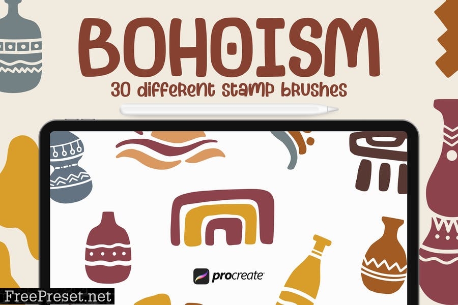 Bohoism - Procreate Stamp Brush ERSWSUE