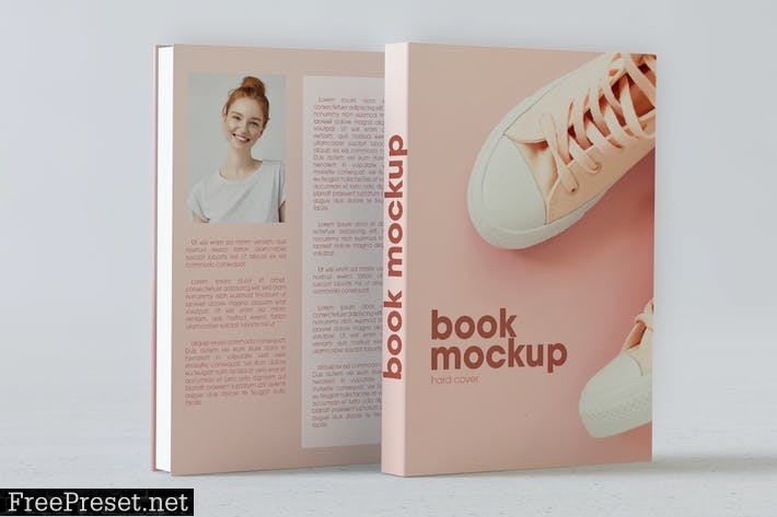Book Cover and Back Cover Mockup NMPXZMT