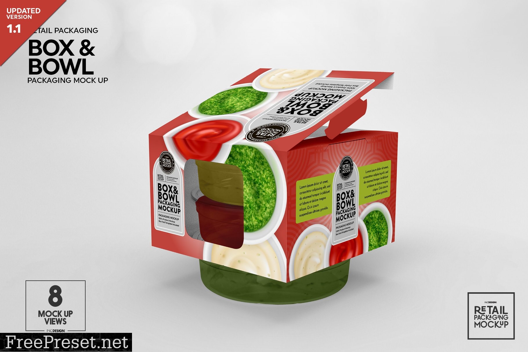 Box and Bowl Packaging Mockup 5912793