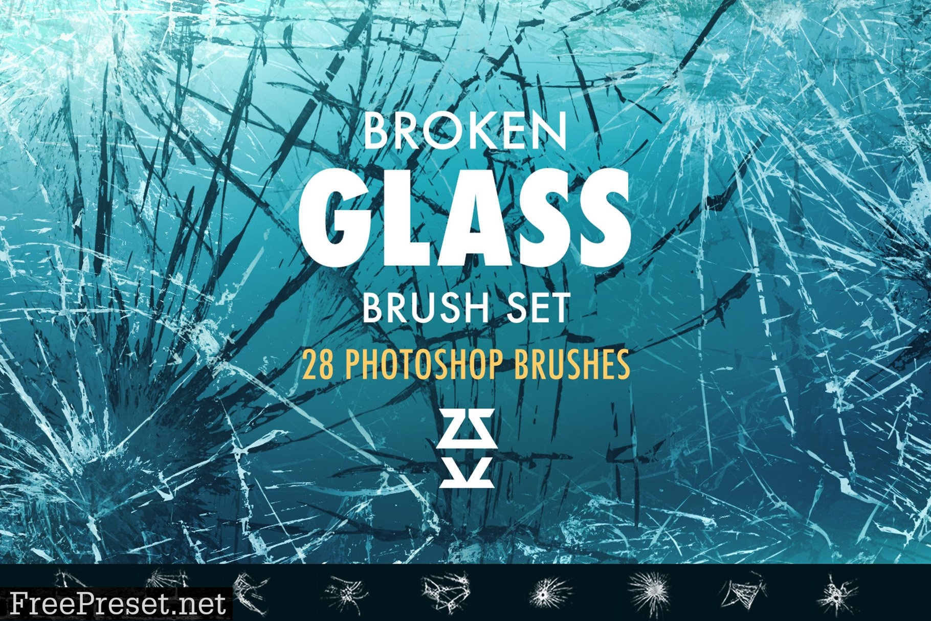 Broken glass Photoshop brush set 5609767