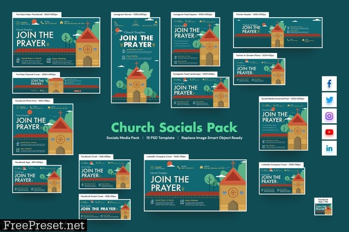Church Social Pack 77TB4C8