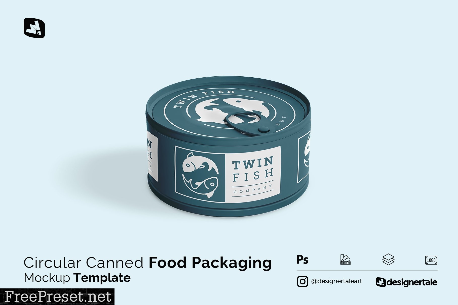 Circular Can Food Packaging Mockup 4827017