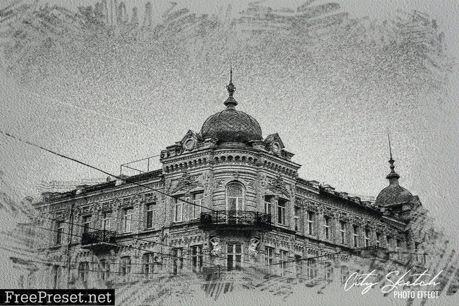 City Sketch Effect Photoshop Action