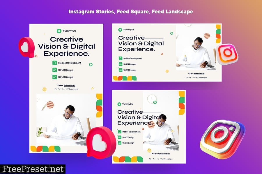 Creative Agency Social Media Pack ADHQN48