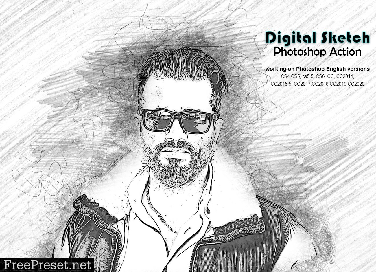 Digital Sketch Photoshop Action 5218660