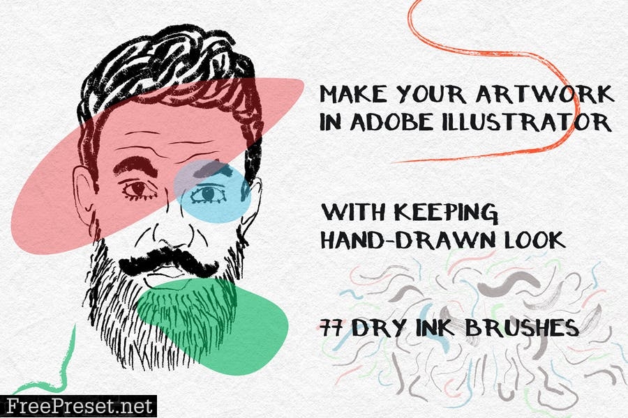 Dry Ink Brushes for Adobe Illustrator F9ZLVDE