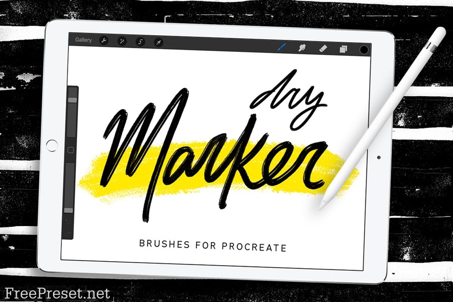 Dry Marker Brushes for Procreate AZ7BDZE