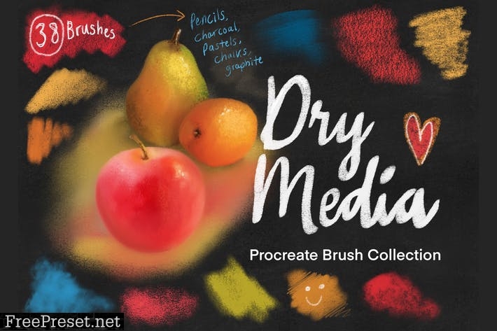 Dry Media Pro Charcoal and Chalk Procreate Brushes 5MP4XTK