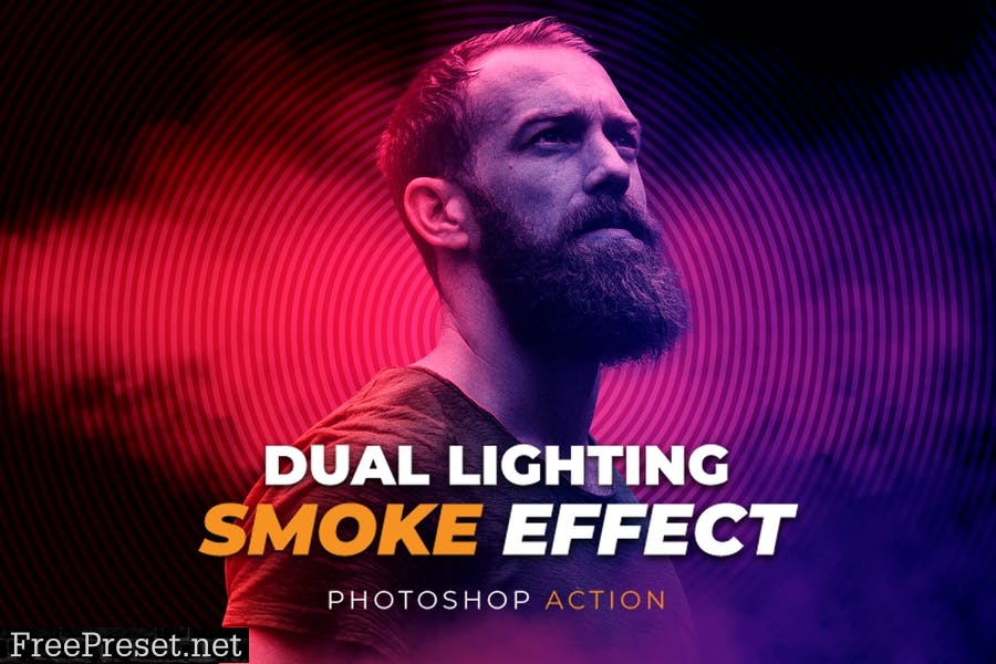 Dual Lighting Smoke Effect Photoshop Action