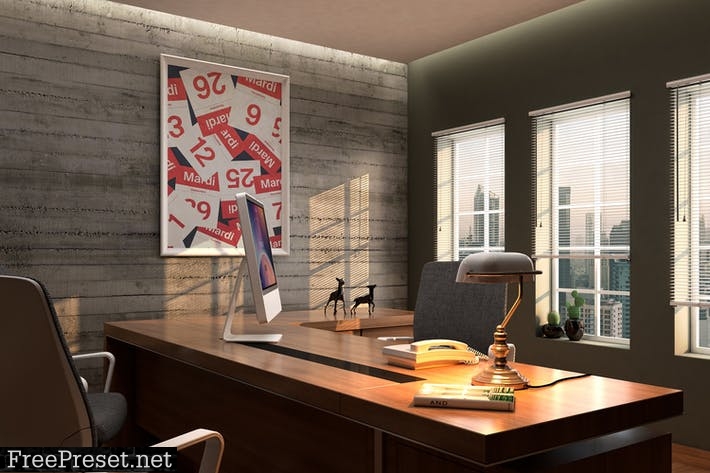 Elegant Office MockUp Scenes 01 7K758P9