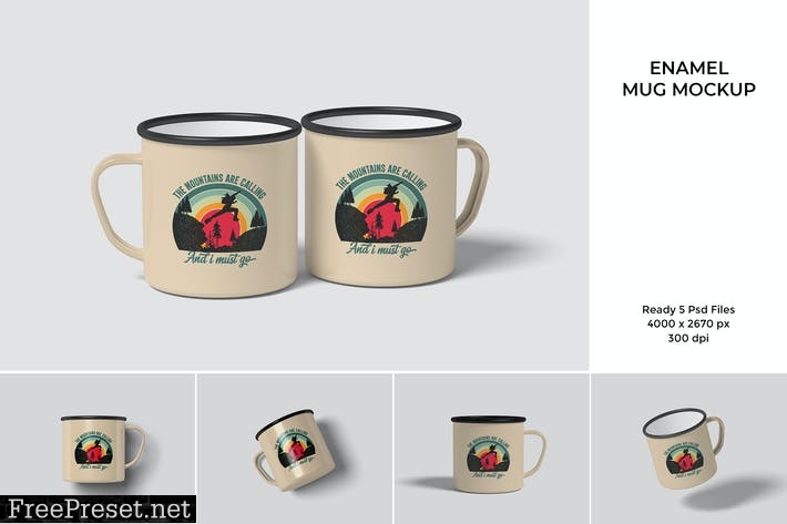 Enamel mug Mockup DA6YDNH