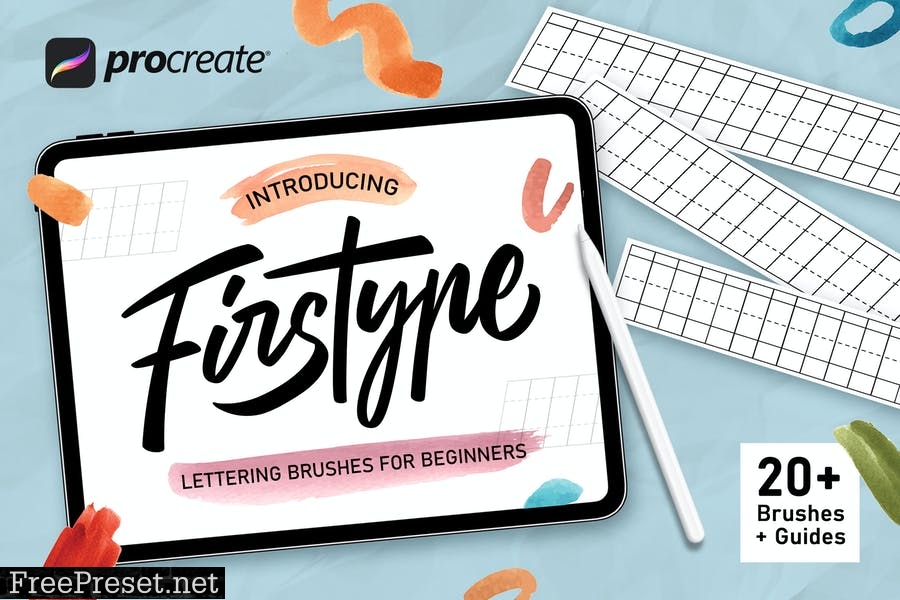 Firstype - Procreate Lettering Brushes CK36ABR