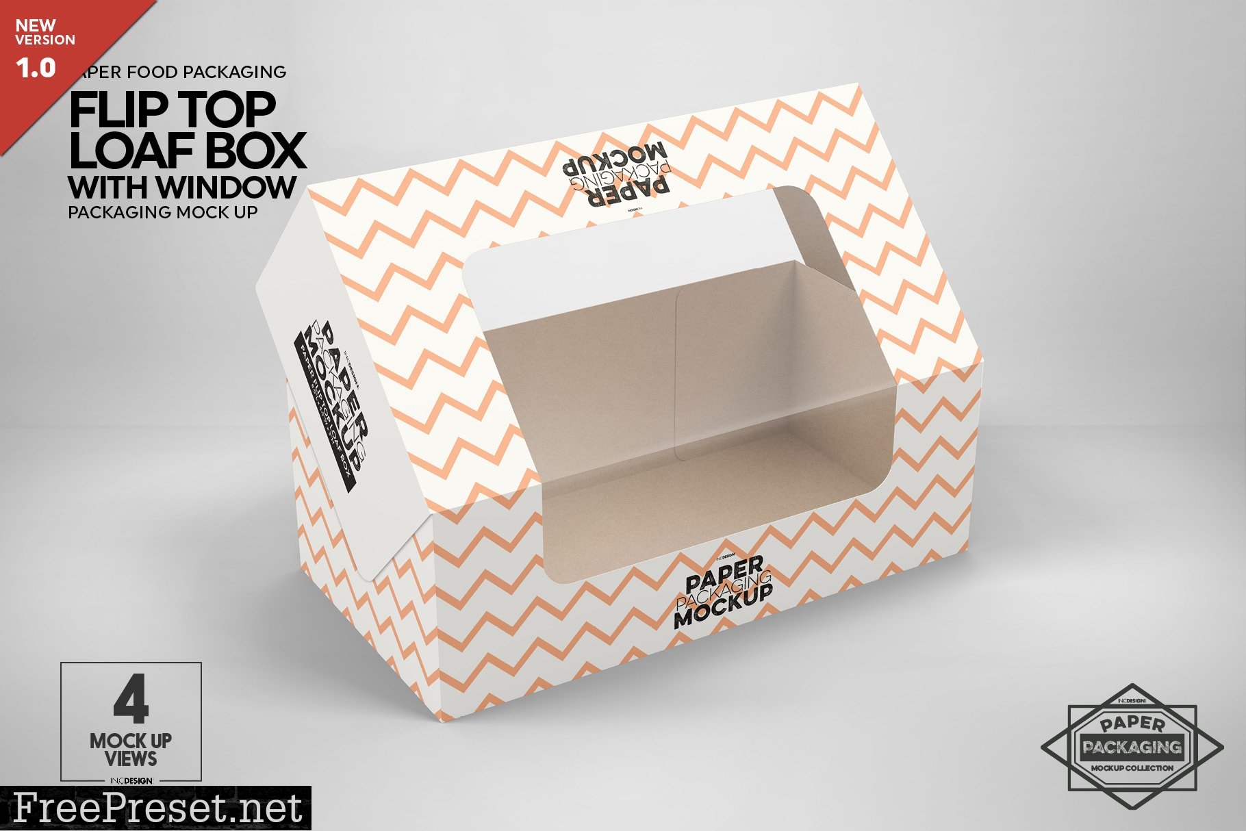 Flip Top Loaf Box Packaging Mockup 5357944