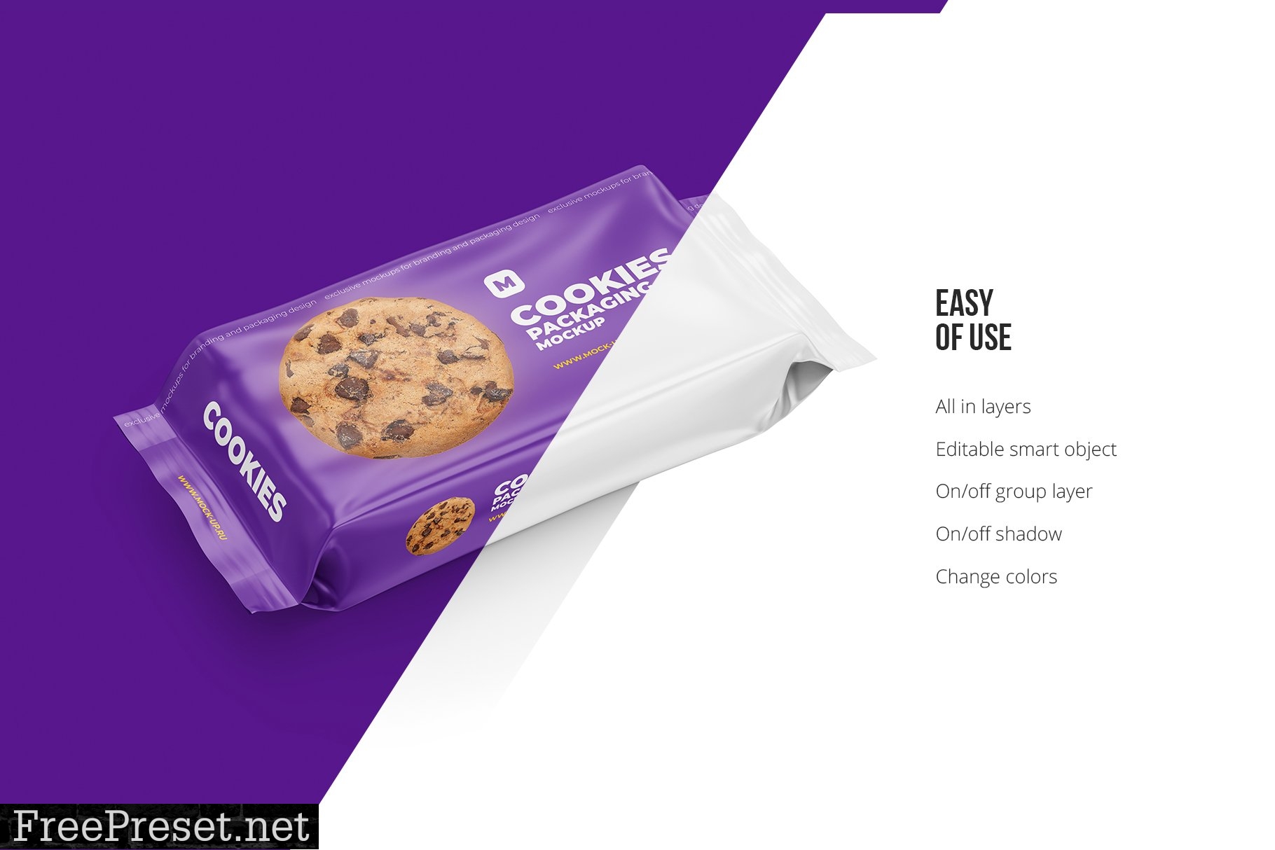 Flow Pack Cookies Mockup 4583812