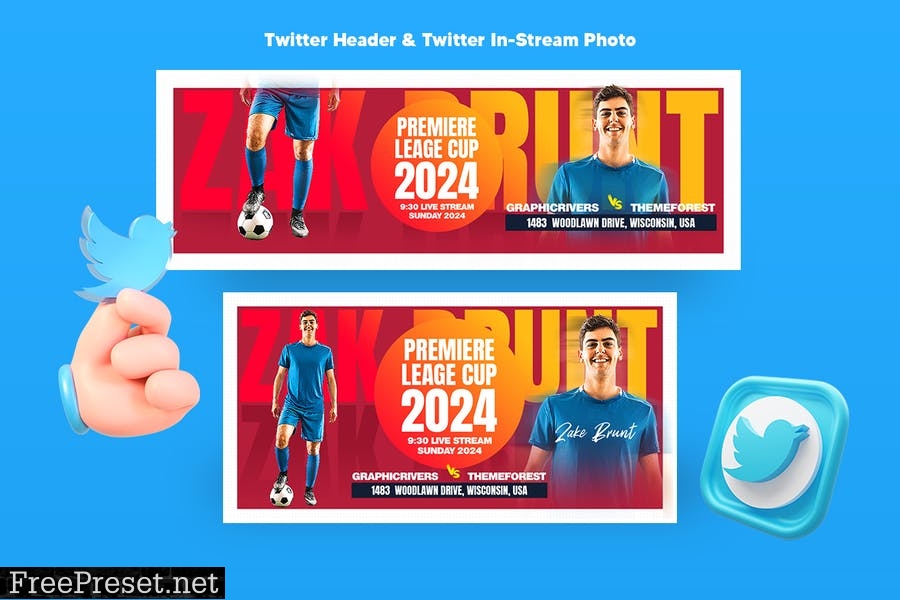 Football, Soccer & Sports Social Media Pack