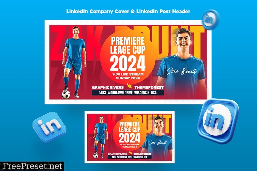 Football, Soccer & Sports Social Media Pack