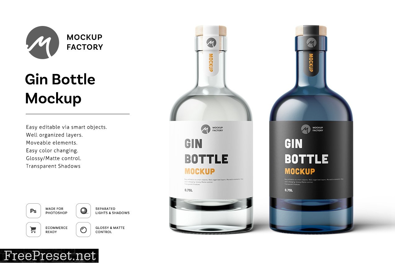 Gin Bottle Mockup Vol.2 6181405