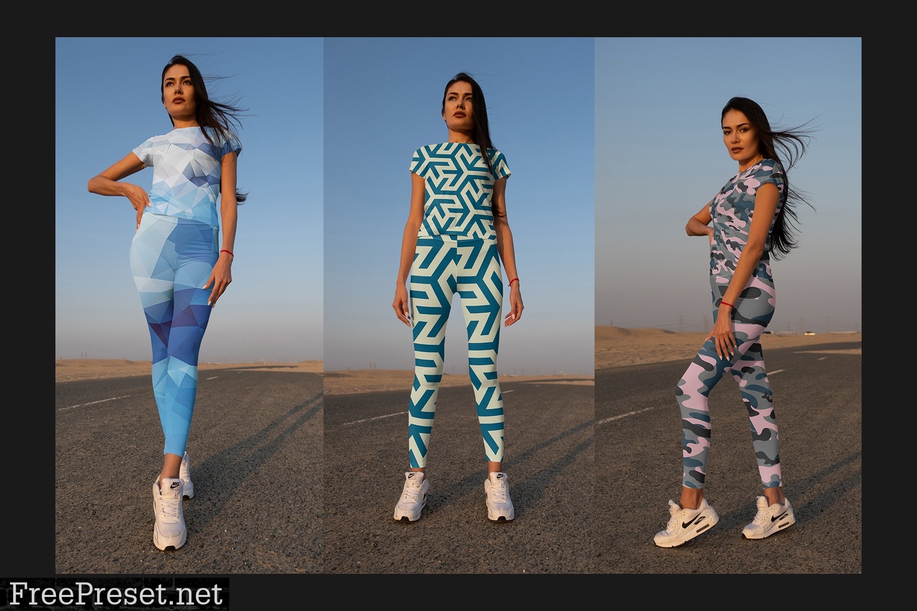 Girl in Desert Leggings Mock-Up Set 5756246