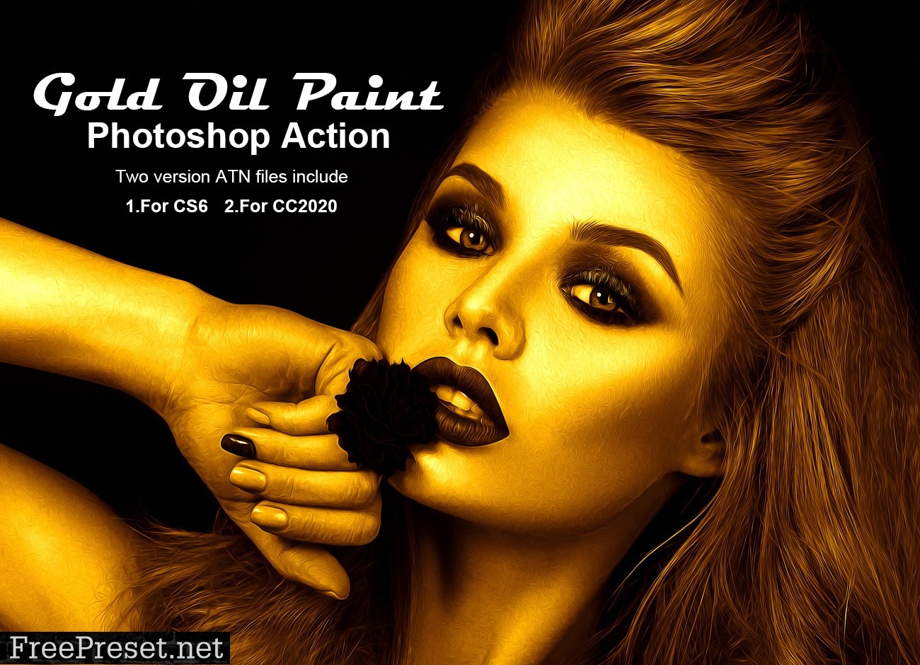 Gold Oil Paint Photoshop Action 5268701
