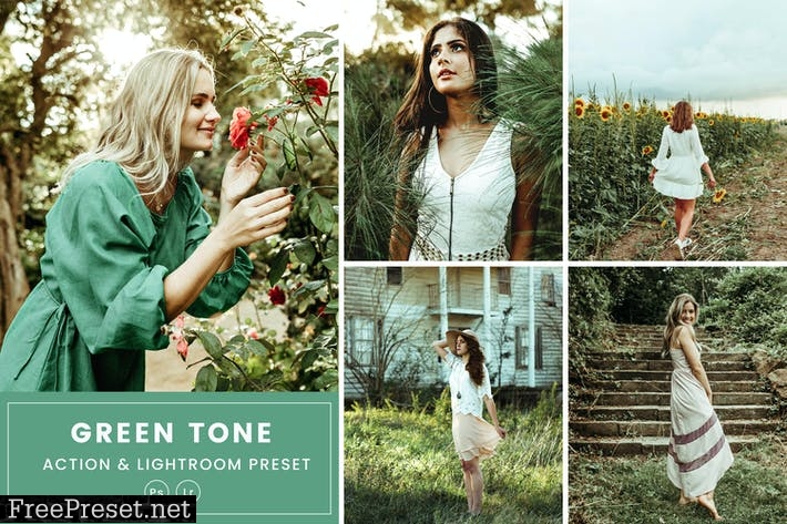 Green Tone Action & Lightrom Presets