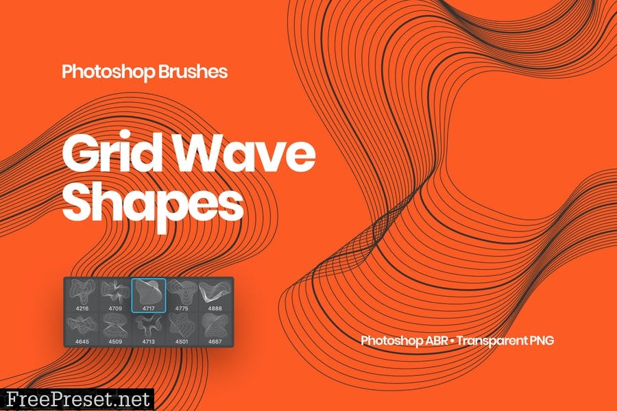 Grid Wave Shapes Photoshop Brushes 6V8UX9F