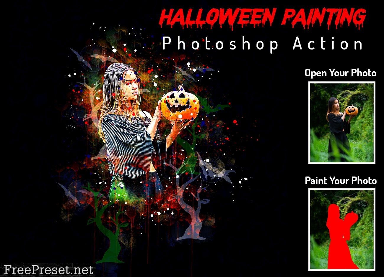 Halloween Painting Photoshop Action 6415697