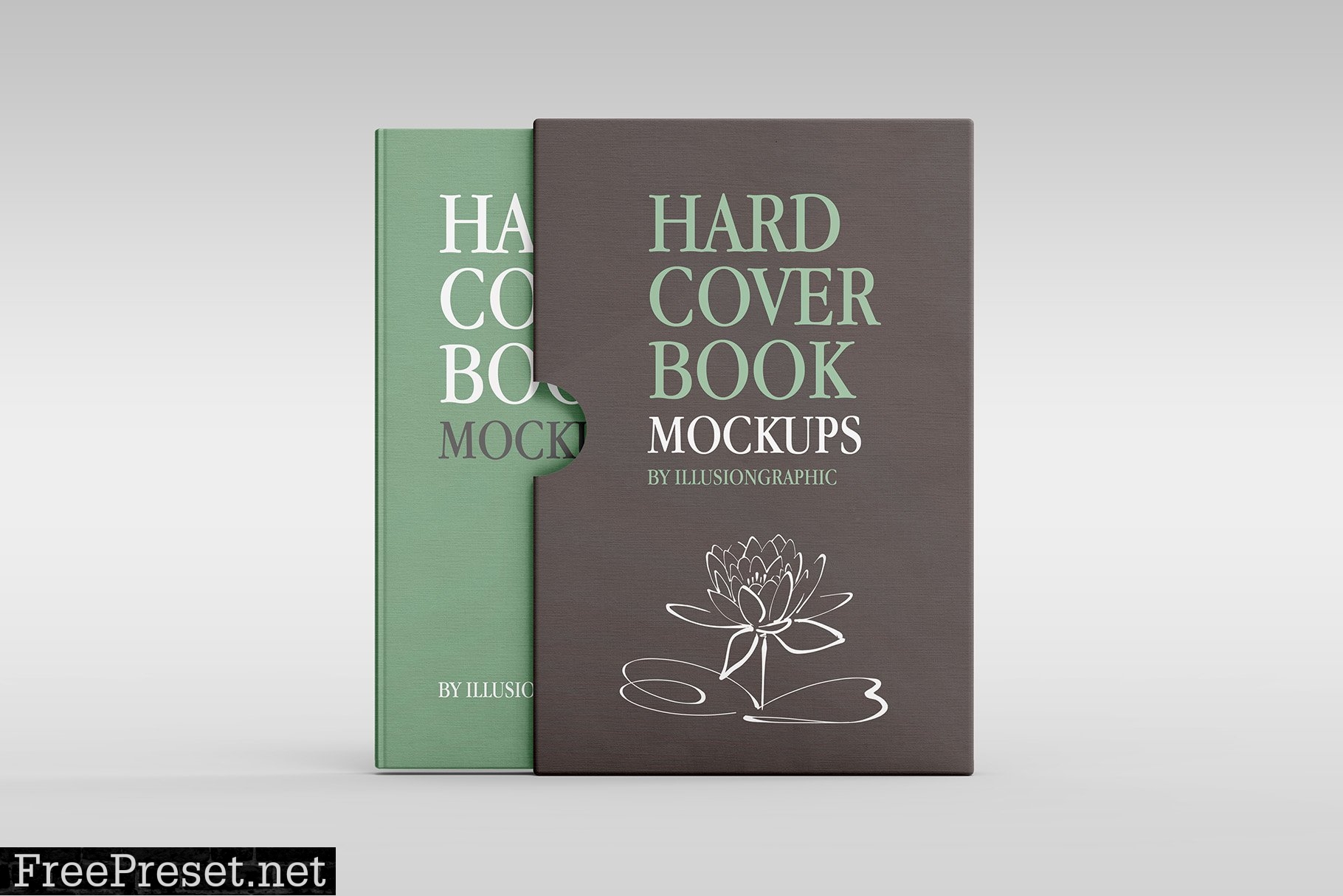 Hard Cover Book with Slipcase Mockup 6375247