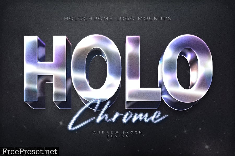 Holochrome Logo Mockups ZP3L4GL