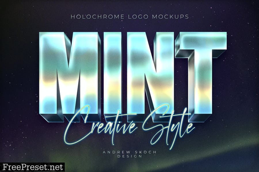 Holochrome Logo Mockups ZP3L4GL