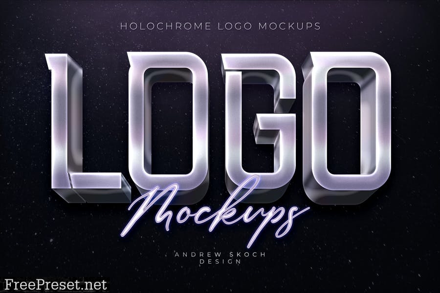 Holochrome Logo Mockups ZP3L4GL