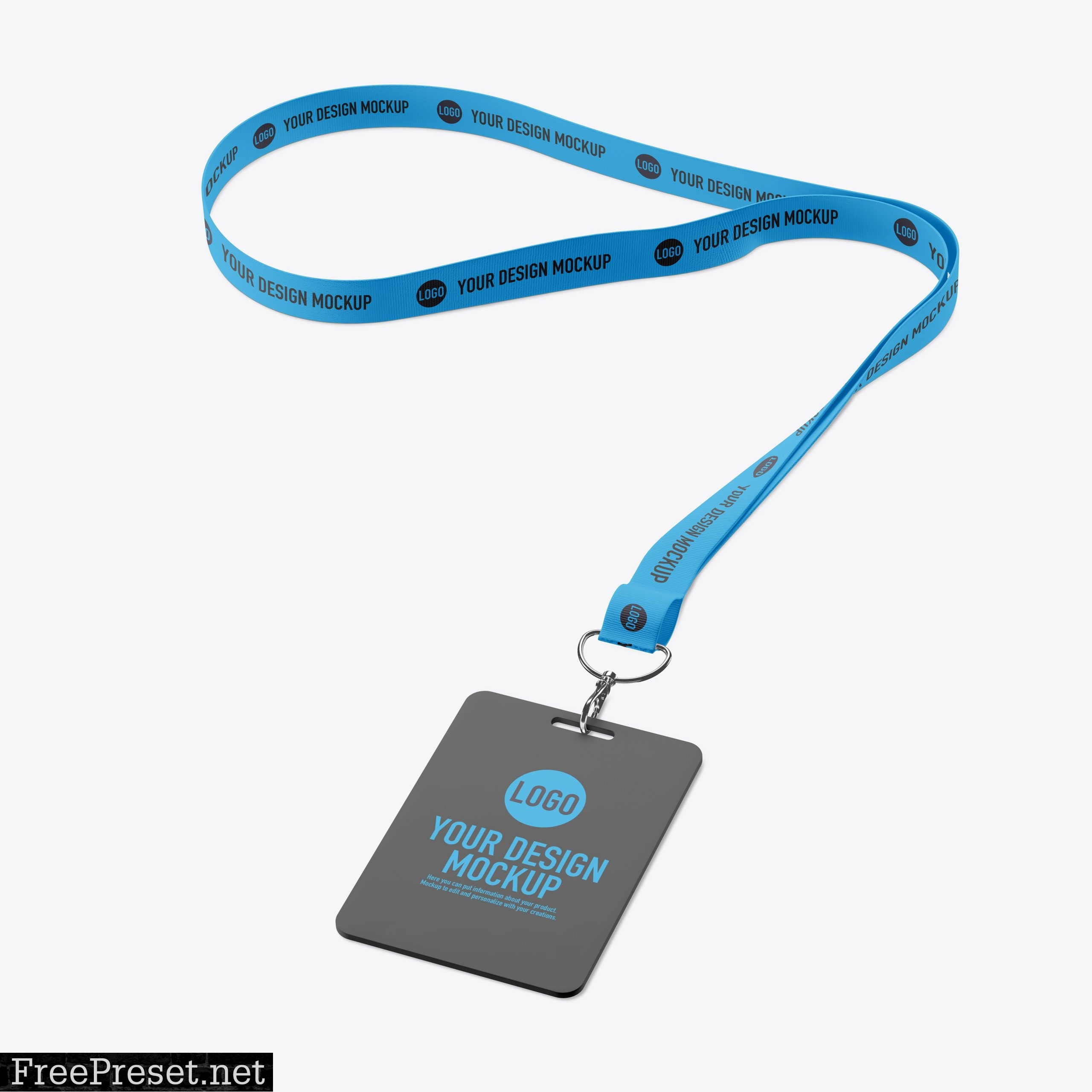 ID card and lanyard mockup 5318426