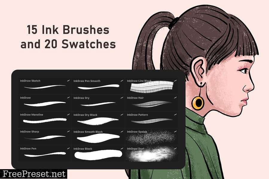 InkDraw - Procrate Brushes ZFKZAWT