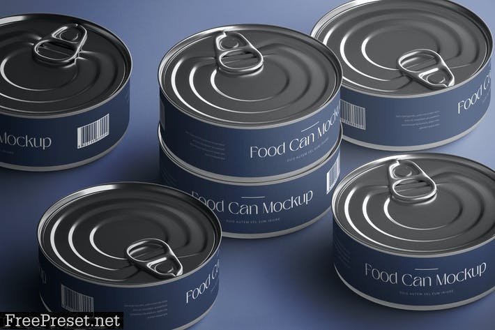 Isometric Food Tin Can Mockup LN2QY8J