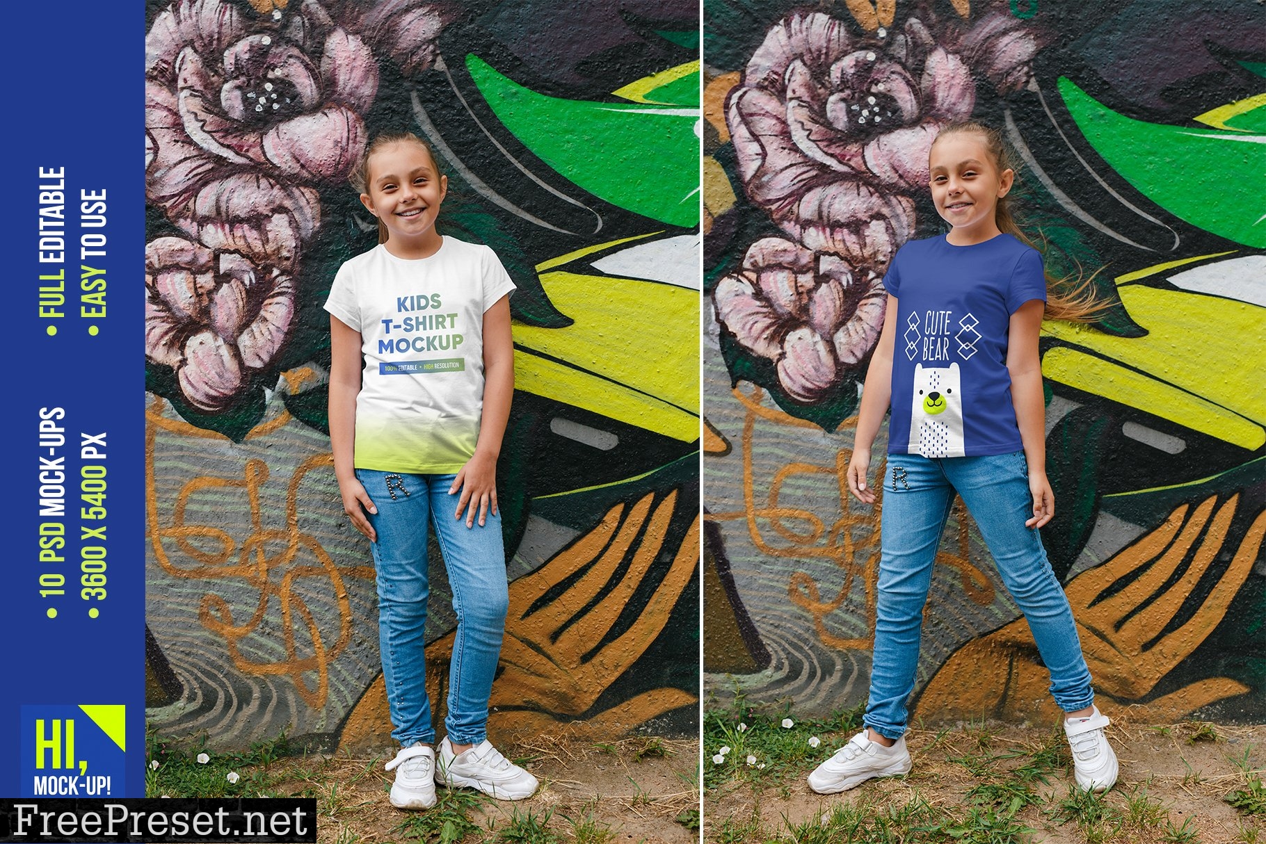 Kids Girl T-Shirt Mockups Vol8 5753184