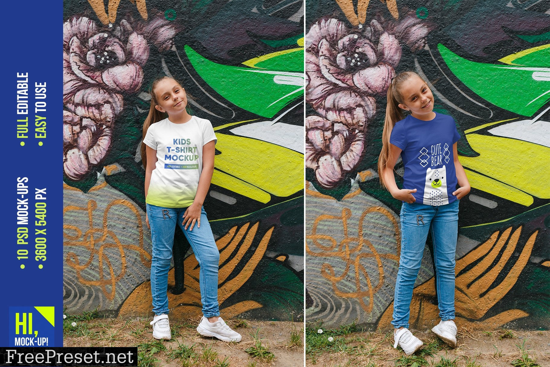 Kids Girl T-Shirt Mockups Vol8 5753184