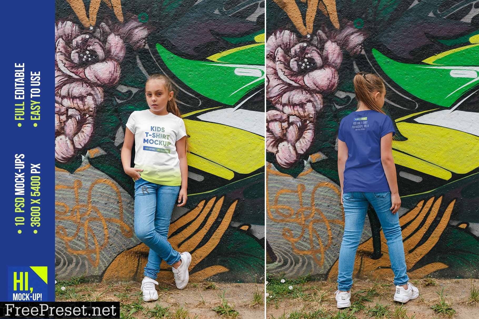 Kids Girl T-Shirt Mockups Vol8 5753184