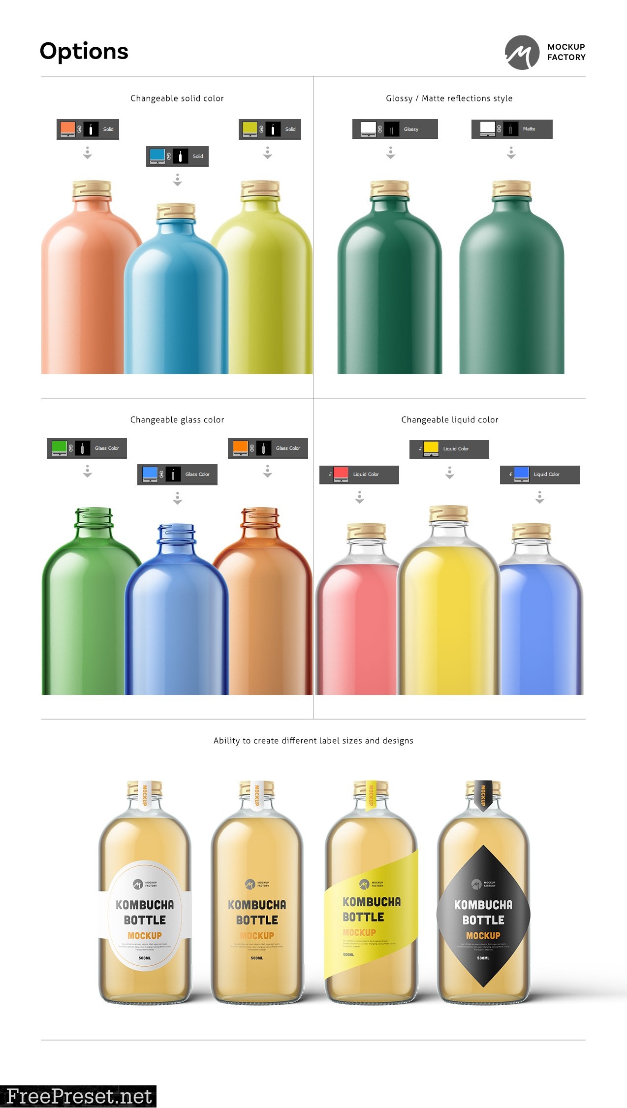 Kombucha Bottle Mockup 5193947