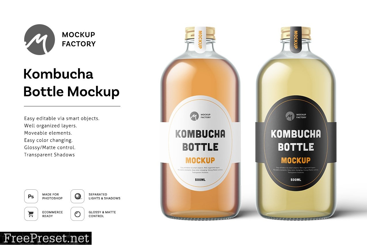 Kombucha Bottle Mockup 5193947