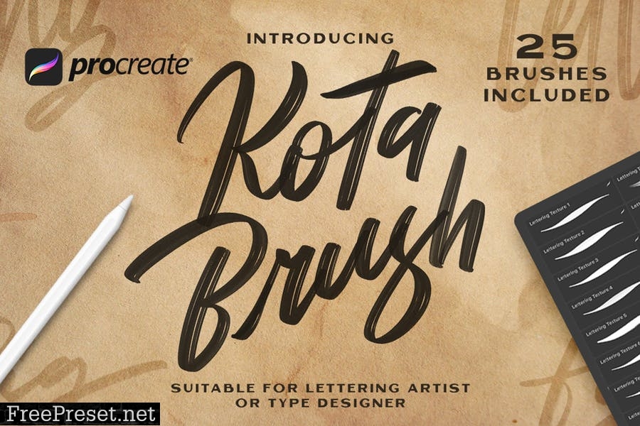 Kota Brush Lettering - Procreate Brush AEZ3ANH