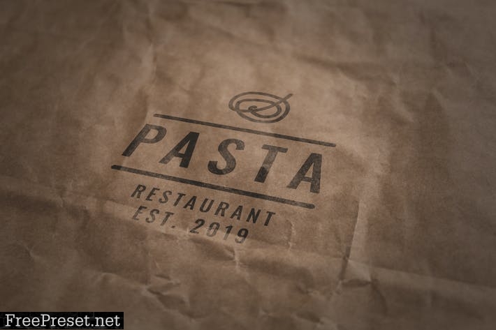 Kraft paper logo mockup Q94V64B