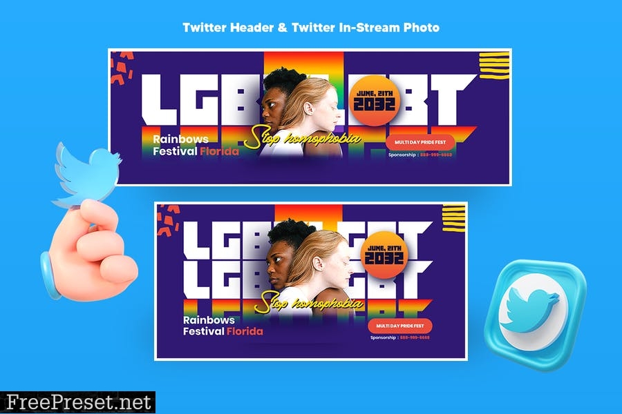 LGBT & Gay Rights Festival Social Media Pack ZHVC46G