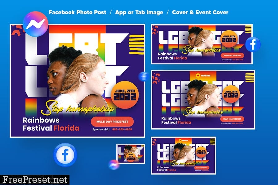 LGBT & Gay Rights Festival Social Media Pack ZHVC46G