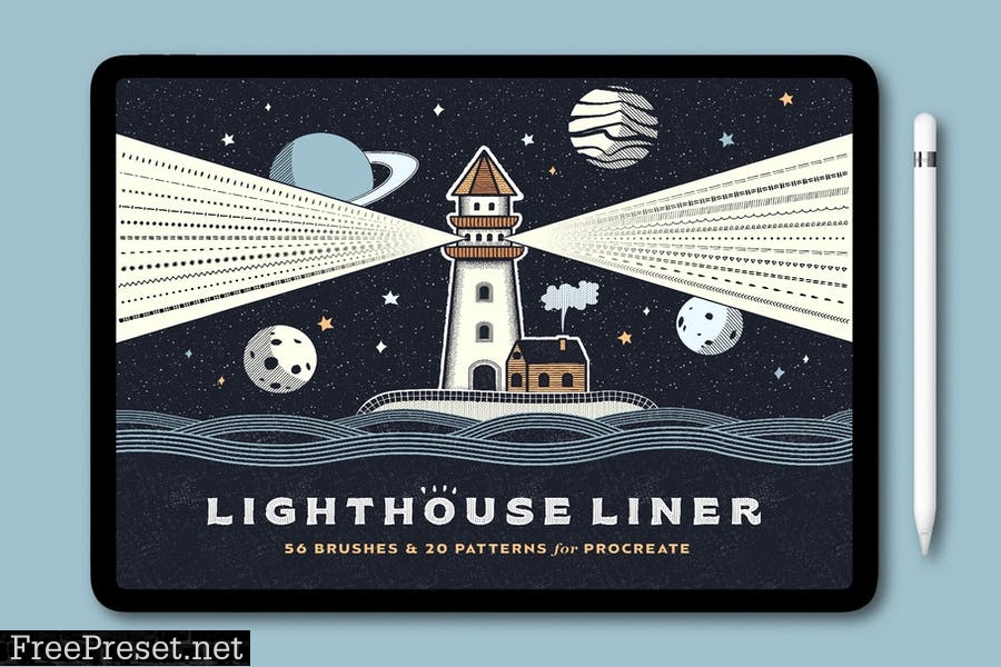 Lighthouse Liner Procreate Brushes BFE2YTT